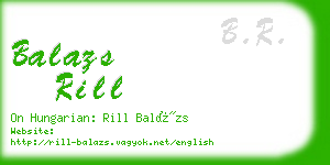 balazs rill business card